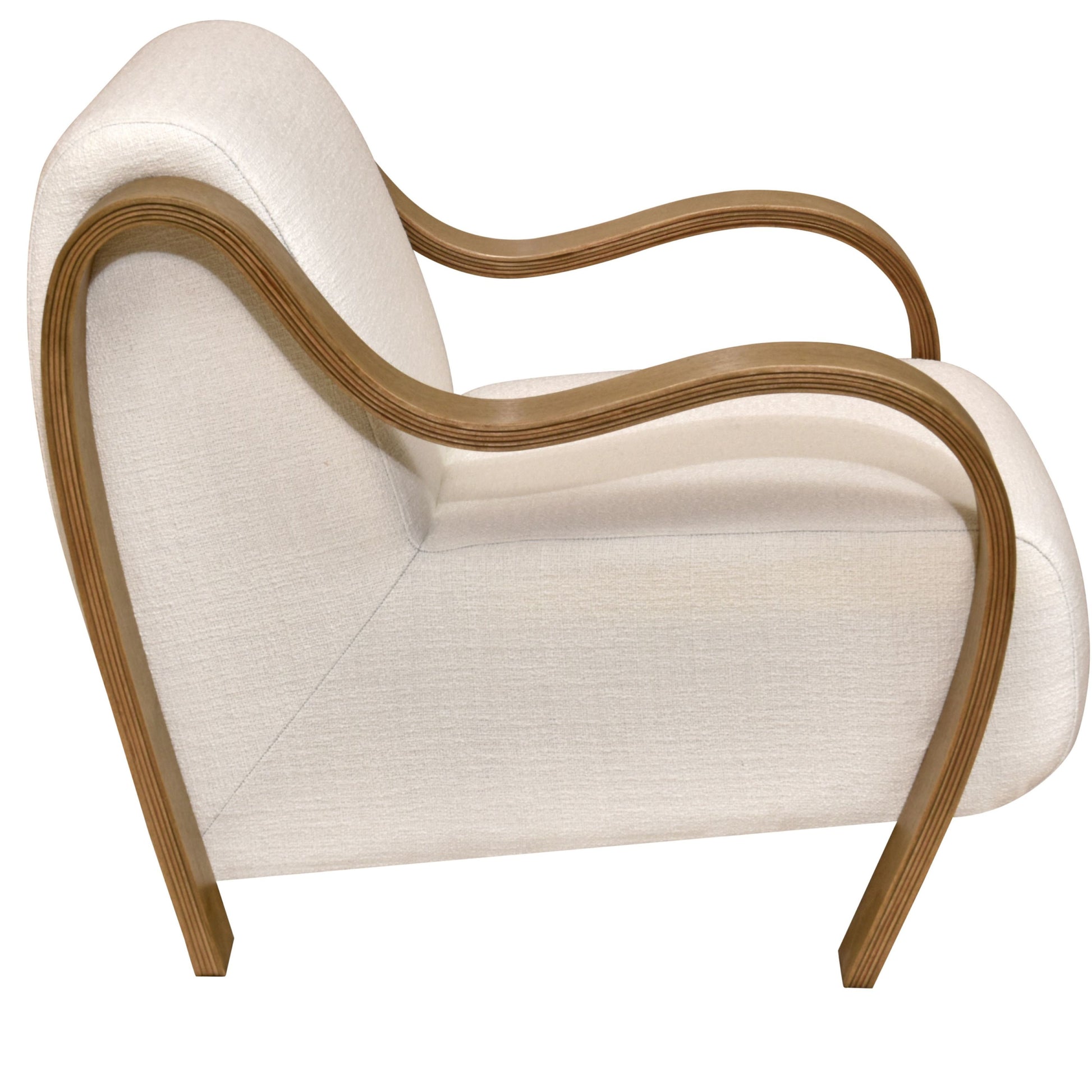 CH560 WHITE-NATURAL ARM CHAIR