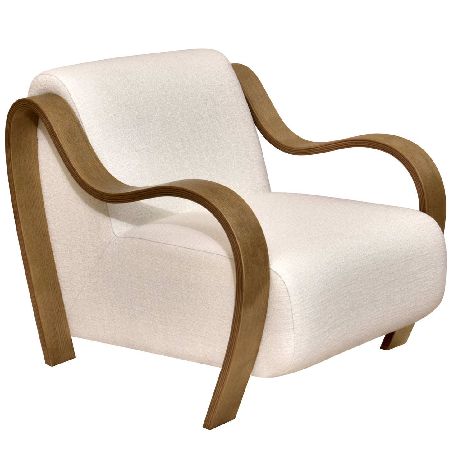 CH560 WHITE-NATURAL ARM CHAIR