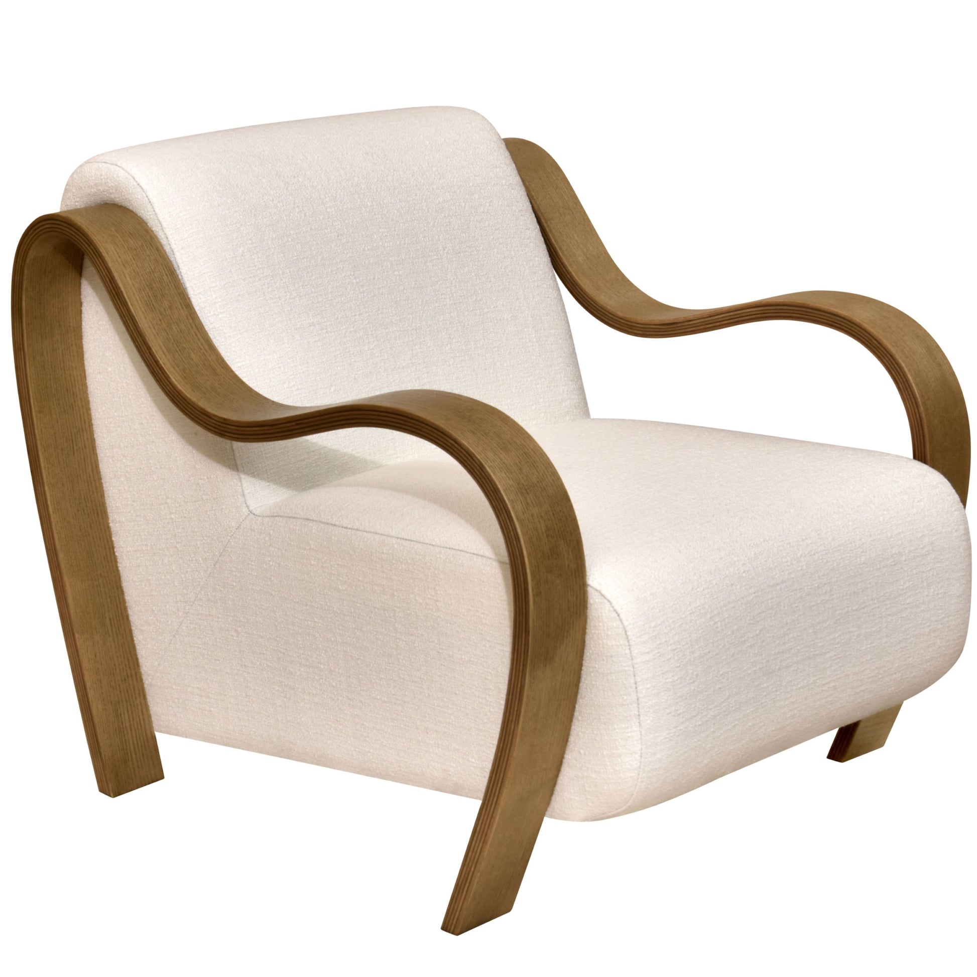 CH560 WHITE-NATURAL ARM CHAIR