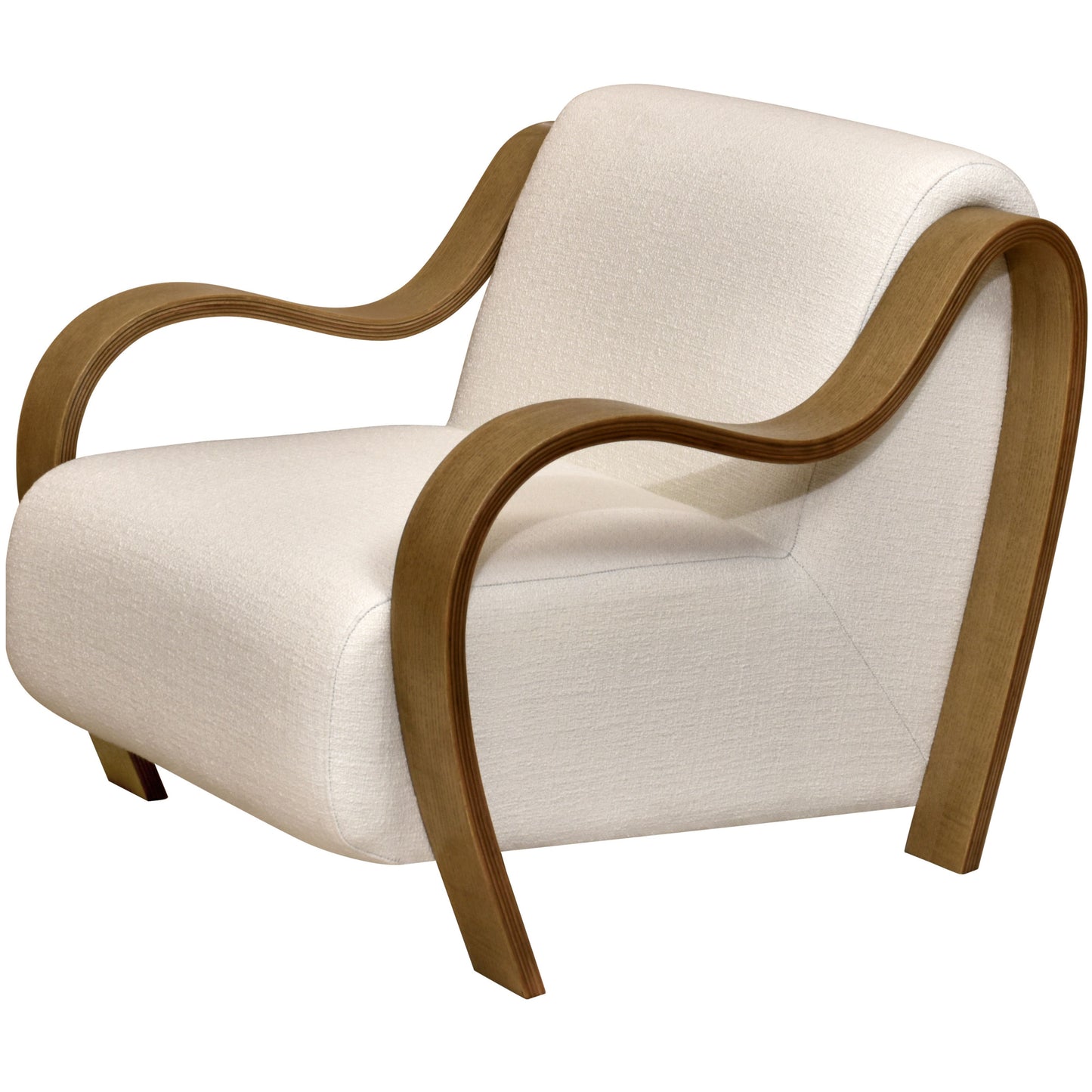 CH560 WHITE-NATURAL ARM CHAIR