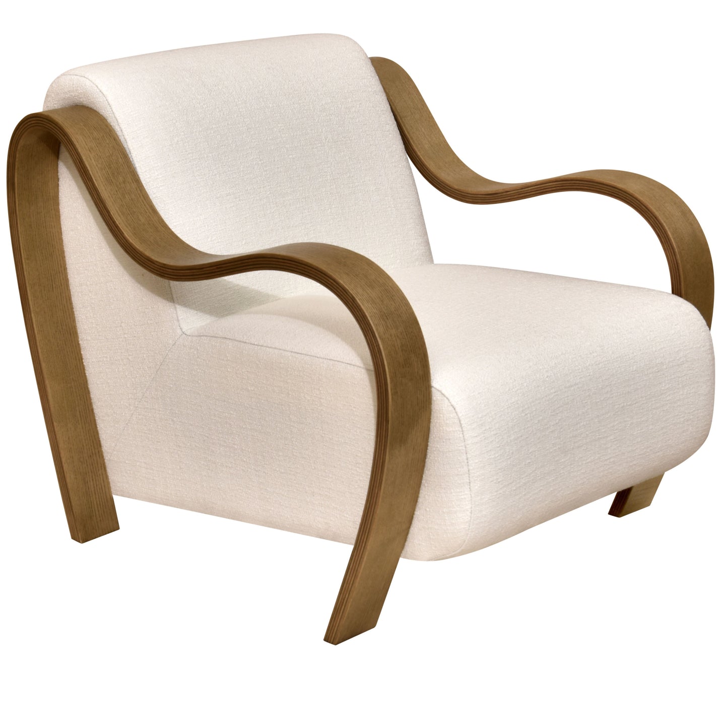 CH560 WHITE-NATURAL ARM CHAIR