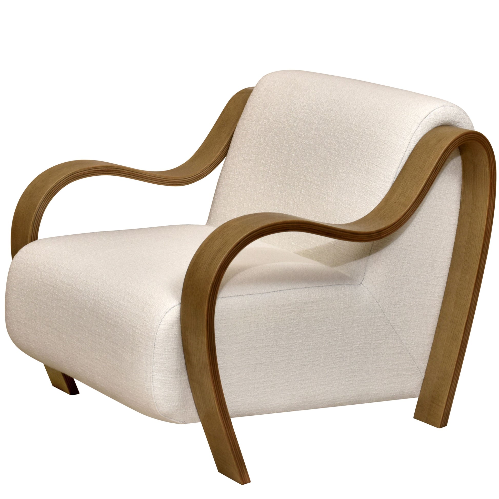 CH560 WHITE-NATURAL ARM CHAIR