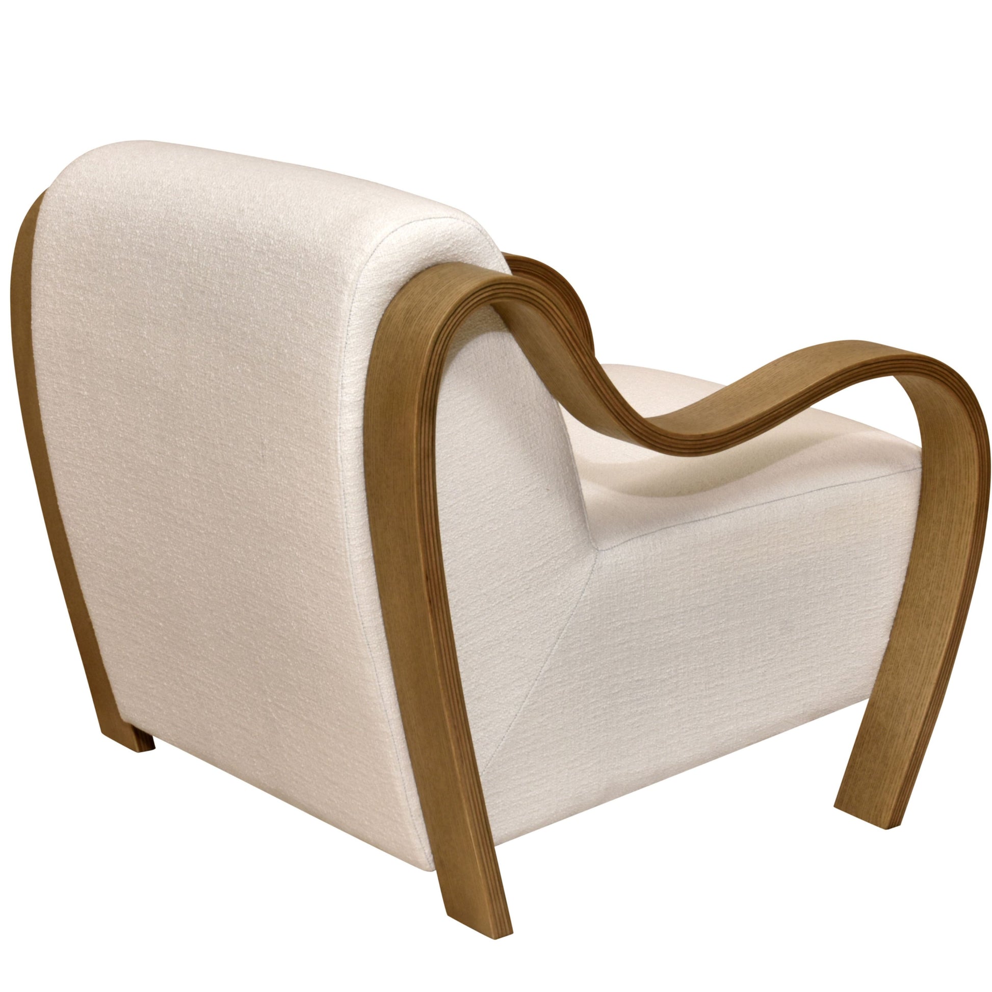 CH560 WHITE-NATURAL ARM CHAIR