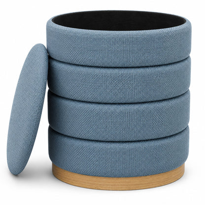 OT622 LIGHT BLUE OTTOMAN