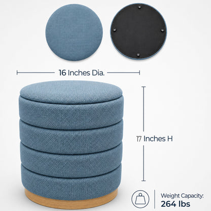 OT622 LIGHT BLUE OTTOMAN
