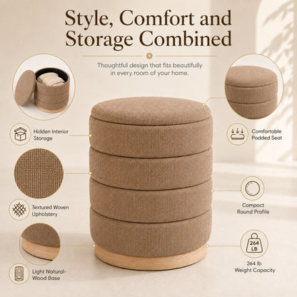 OT622 TAN OTTOMAN