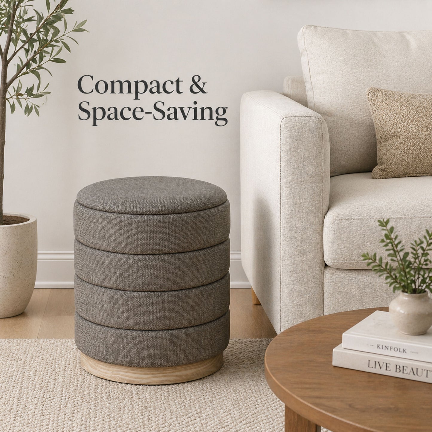 OT622 TAN OTTOMAN