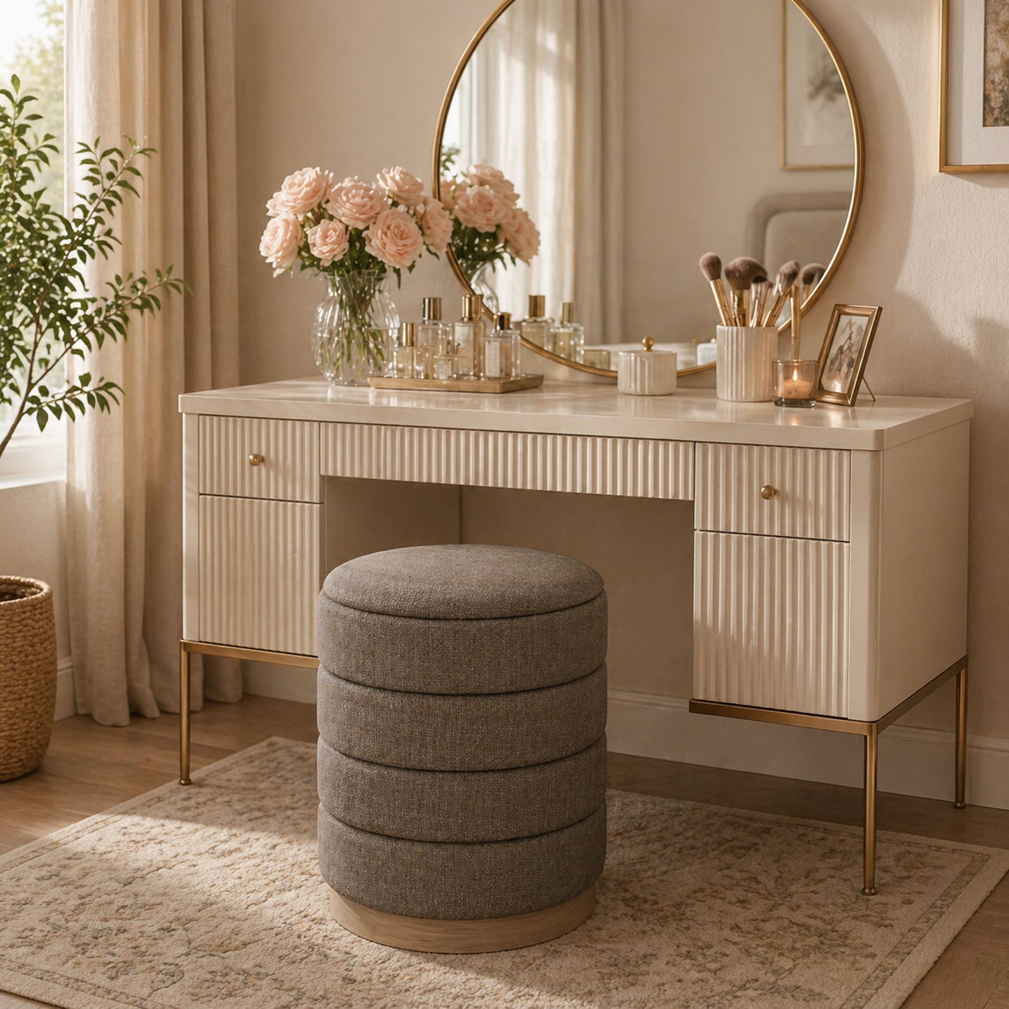 OT622 TAN OTTOMAN