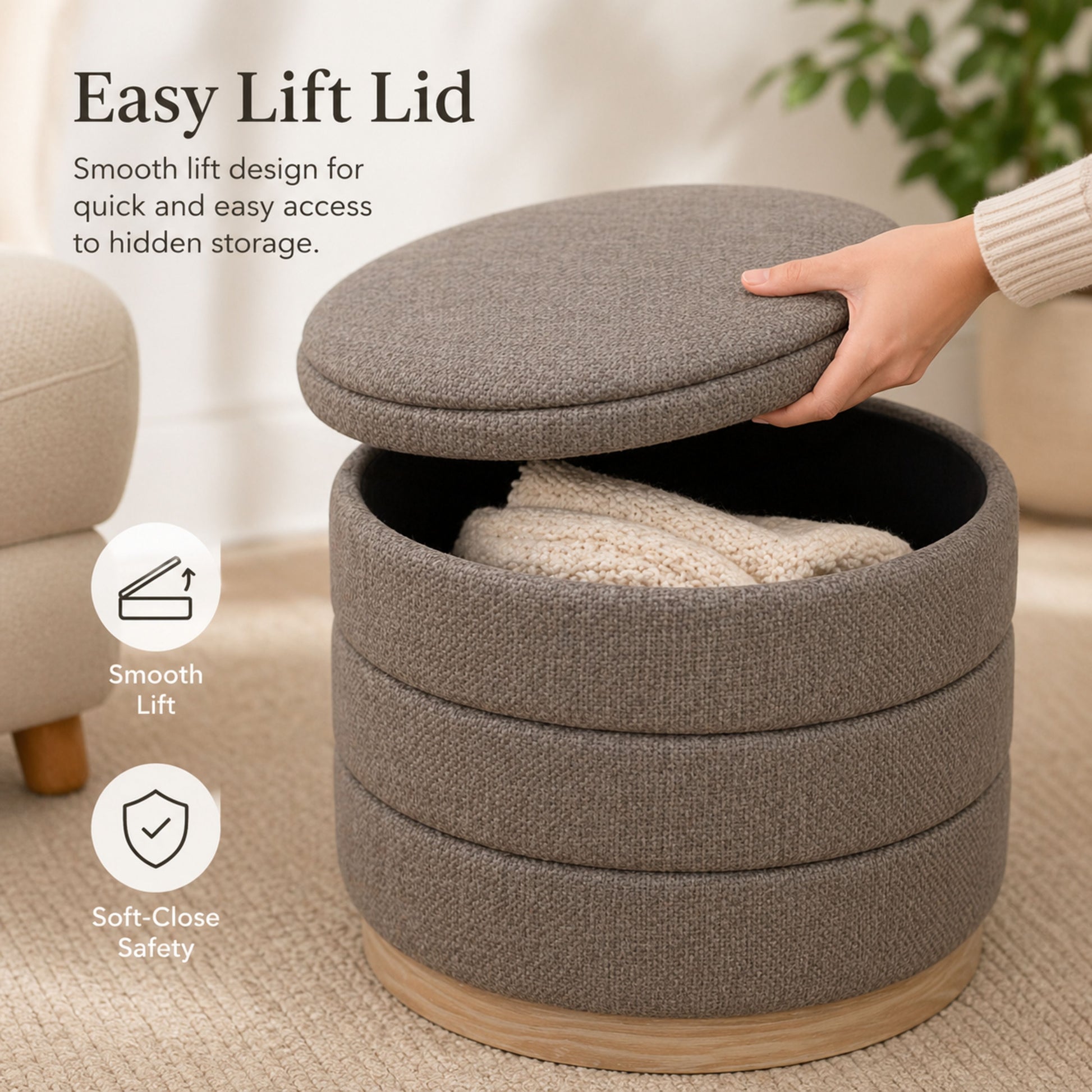 OT622 TAN OTTOMAN