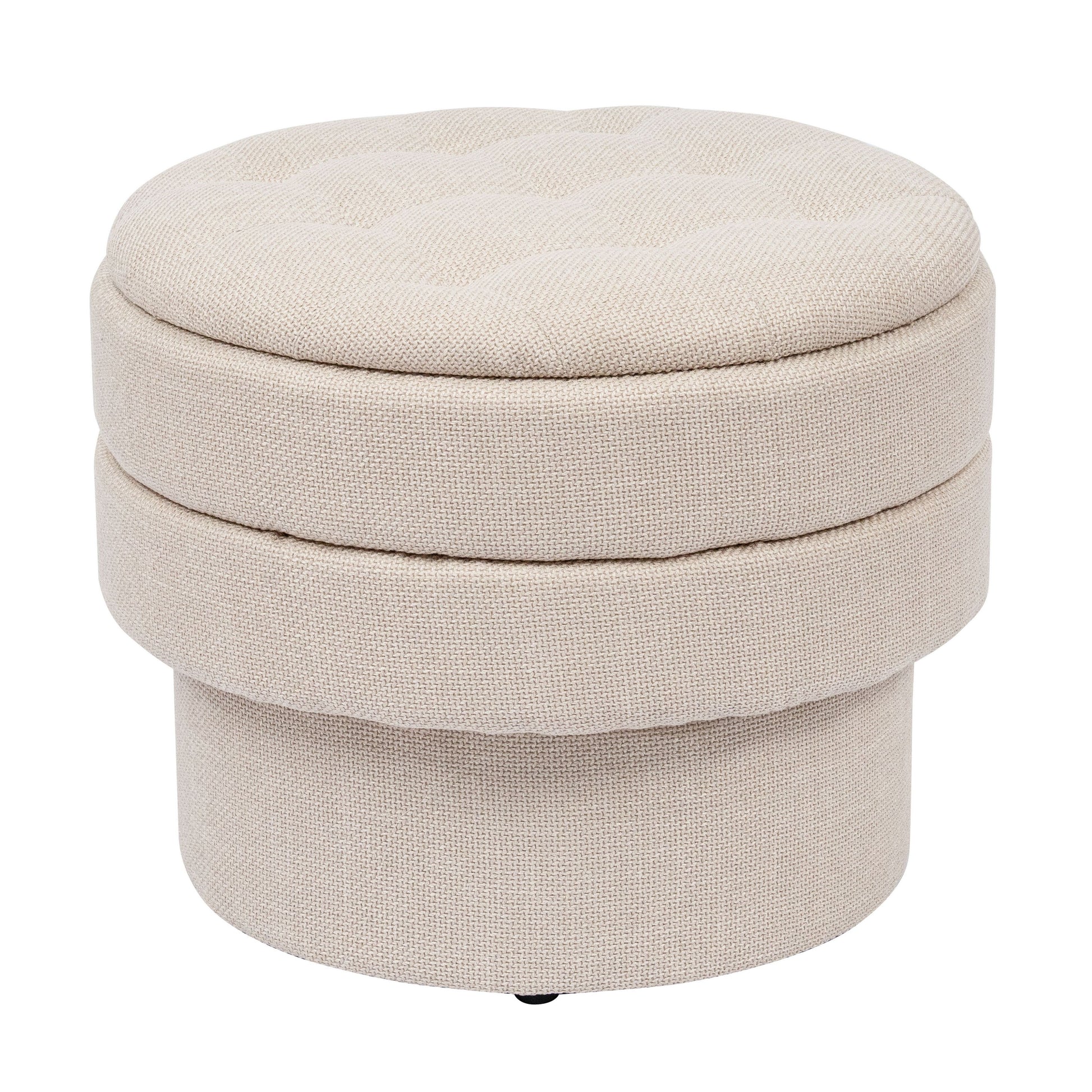 OT702 BEIGE OTTOMAN STOOL
