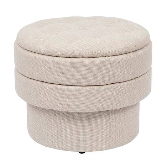 OT702 BEIGE OTTOMAN STOOL