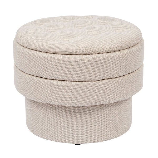 OT702 BEIGE OTTOMAN STOOL