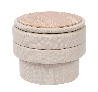 OT702 BEIGE OTTOMAN STOOL