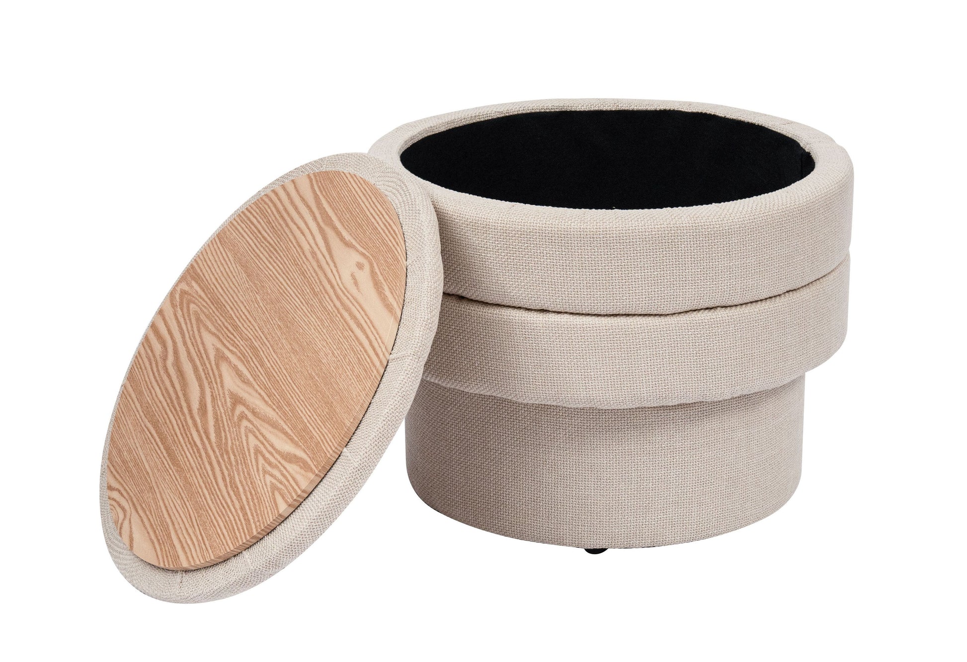 OT702 BEIGE OTTOMAN STOOL