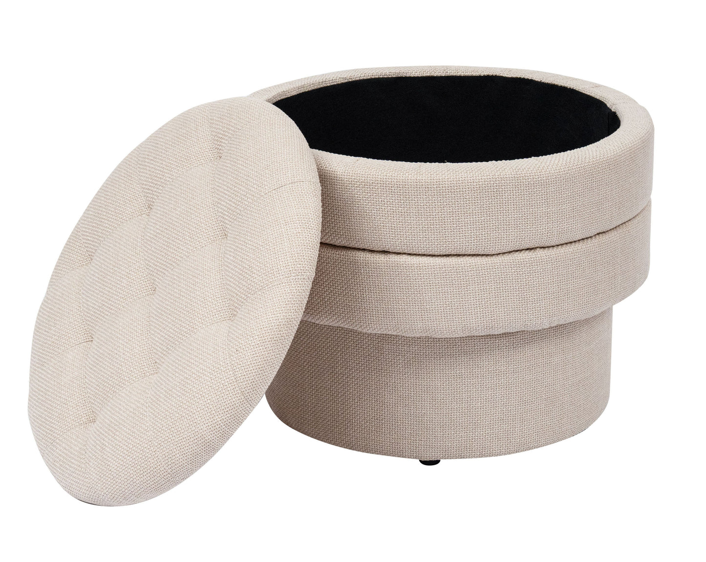 OT702 BEIGE OTTOMAN STOOL
