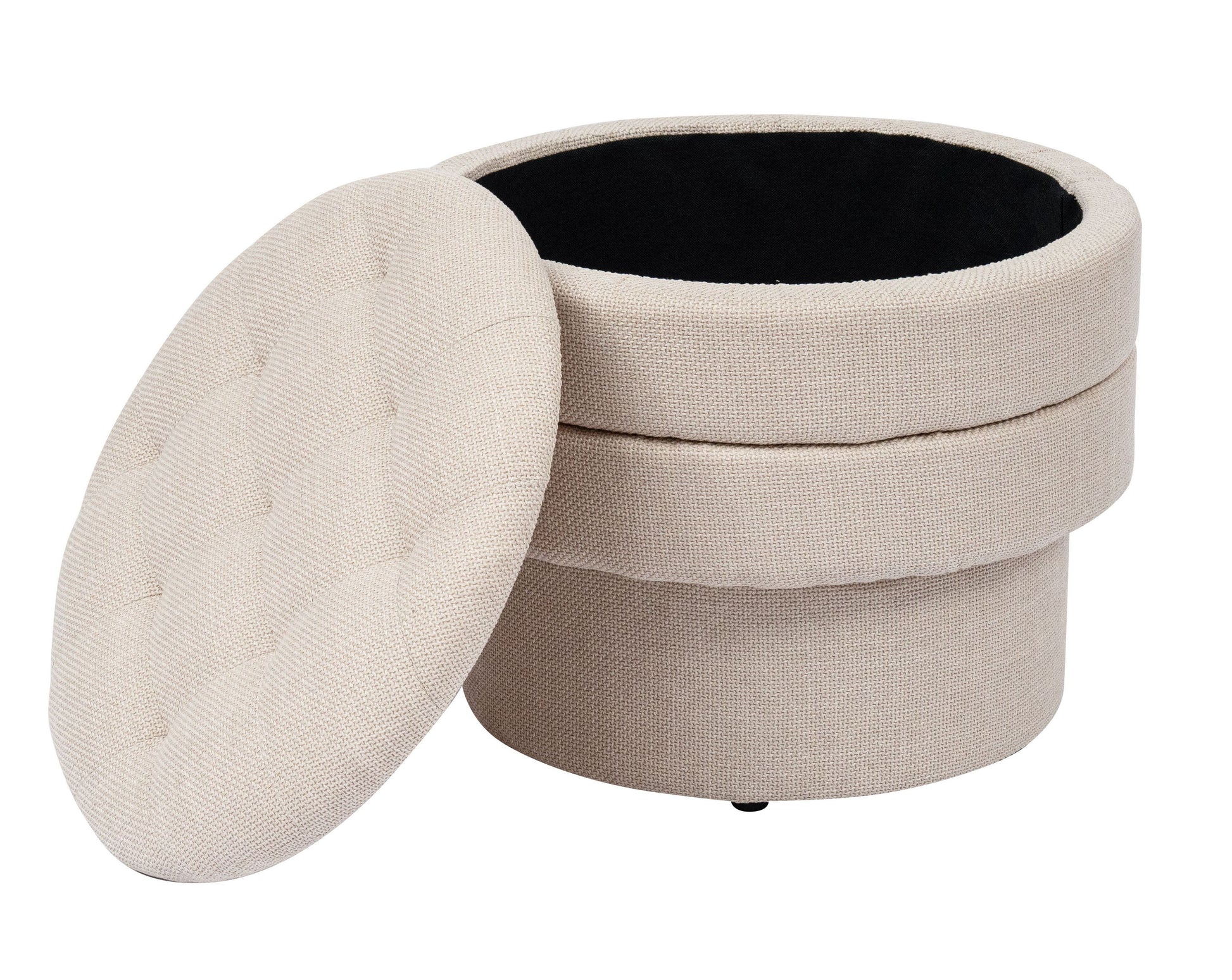 OT702 BEIGE OTTOMAN STOOL