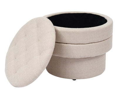 OT702 BEIGE OTTOMAN STOOL