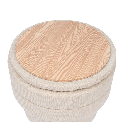 OT702 BEIGE OTTOMAN STOOL