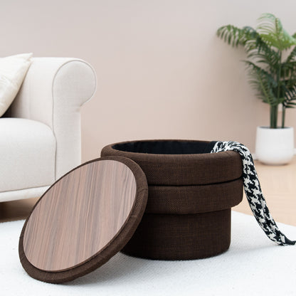 OT702 CHOCOLATE OTTOMAN