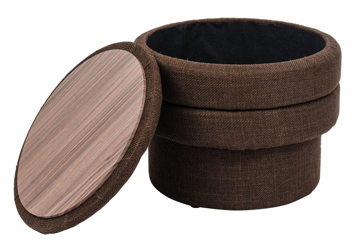 OT702 CHOCOLATE OTTOMAN