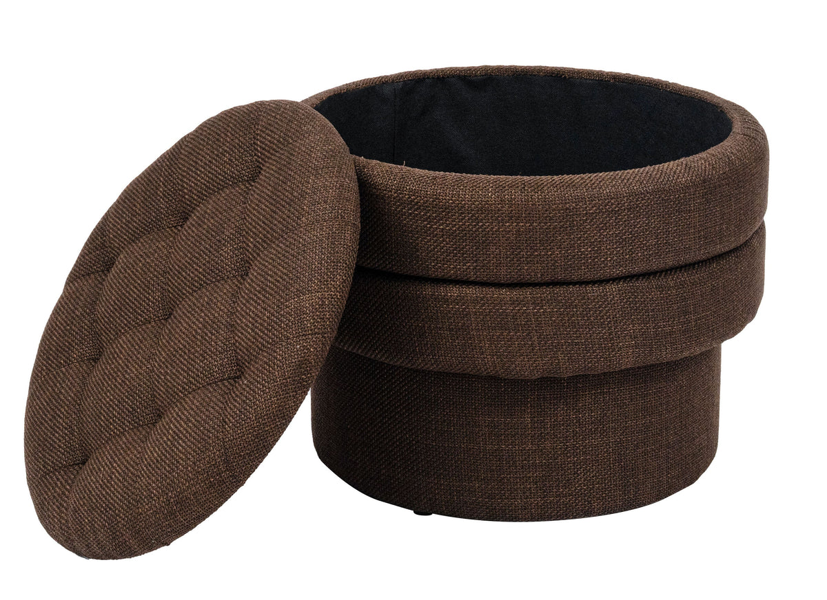 OT702 CHOCOLATE OTTOMAN