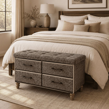 OT700 BROWN-BRNLEG GIFTS OTTOMAN