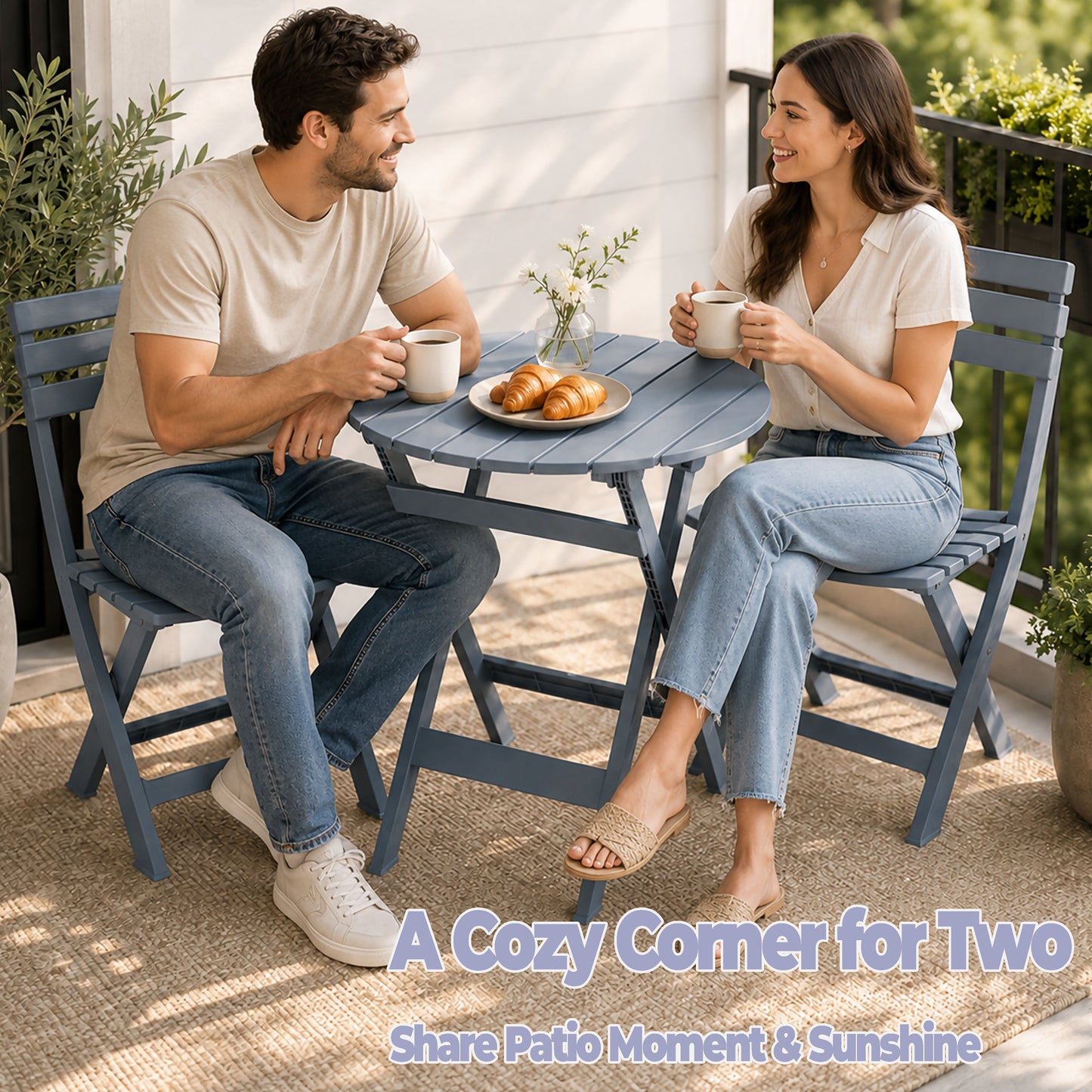 STB3021 BLUE PATIO CHAIRS