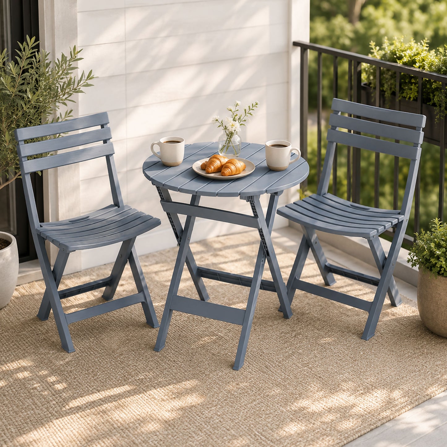 STB3021 BLUE PATIO CHAIRS