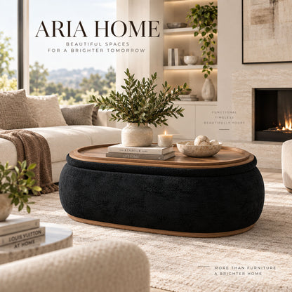 OT701 BLACK OTTOMAN