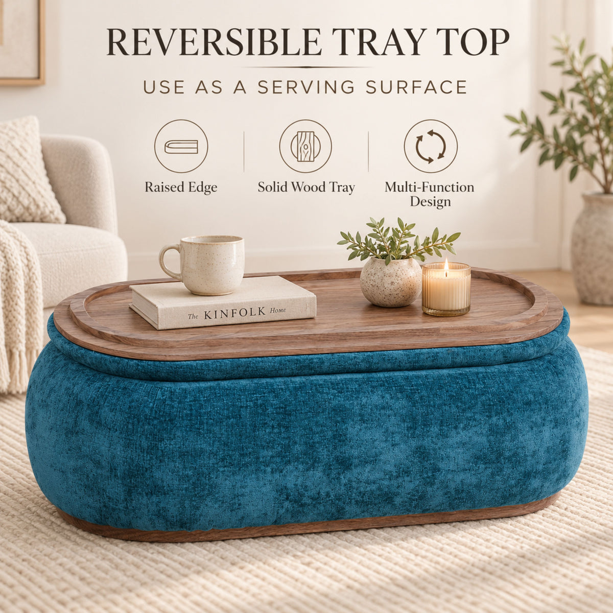 OT701 TEAL OTTOMAN