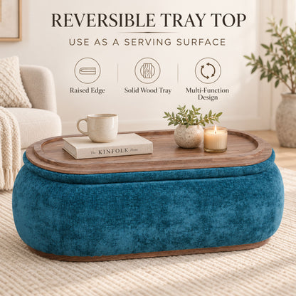 OT701 TEAL OTTOMAN