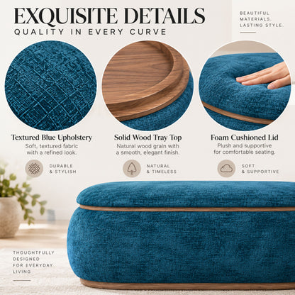 OT701 TEAL OTTOMAN