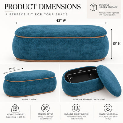 OT701 TEAL OTTOMAN