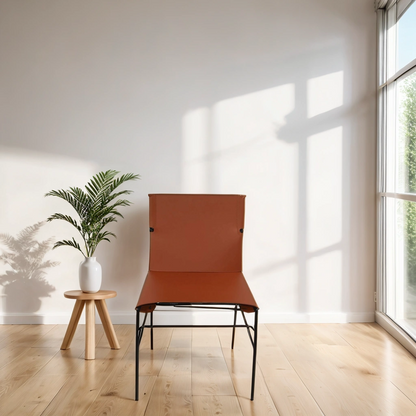 Fabien Minimalist Dining Chair With Stitching Detail