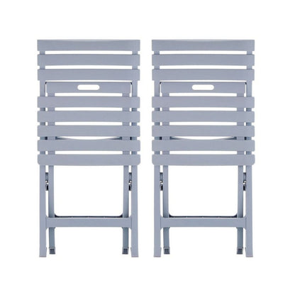 Set of 2 Terrasse Outdoor Folding Chair-Weather & UV Resistant - Aria Home