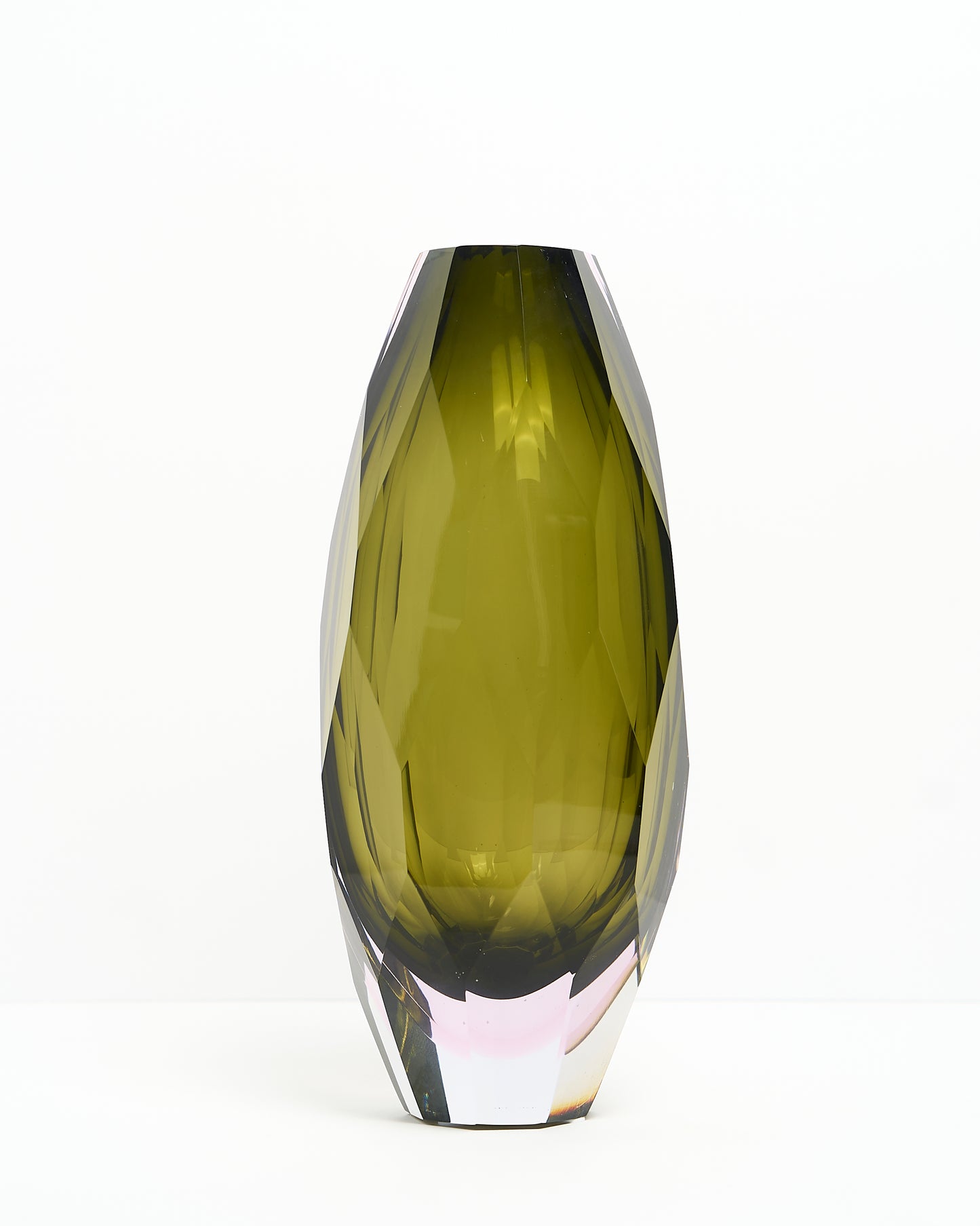 Fancy Cut Glass Vase-Pop of Color-Art Deco-Quiet Luxury-Modern Design-Hostess Gift-Modern