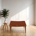 Genuine Leather Rene Stool Bench