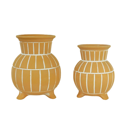 Set of 2 Bubble Ceramic Vases