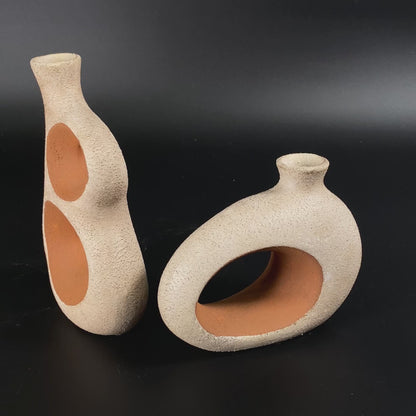 Set of 2 Ceramic Vases | Modern Design | Centerpiece | Holiday Gift | Interior Decor | Europea