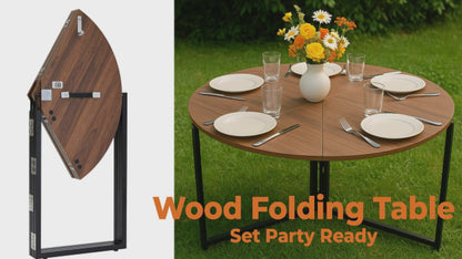 35"Folding Table Muli-Use in Walnut
